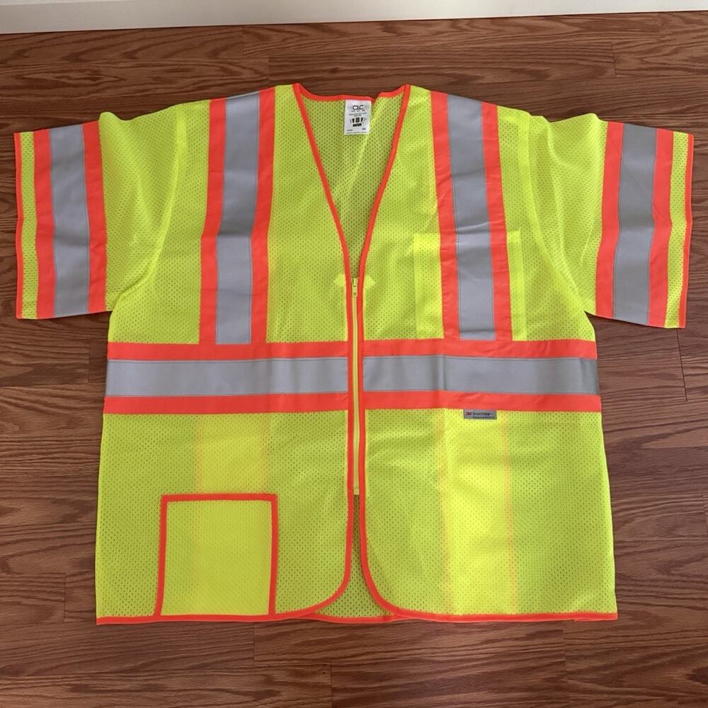CLC Class 3 Hi-Vis Safety Vest SV26 2XL Hi-Visibility Yellow